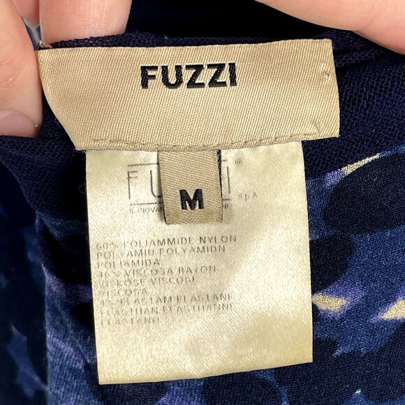 Jean Paul Gaultier Fuzzi Blue Halter Dress Speckled Abstract Dress Medium Y2K - Picture 6 of 15